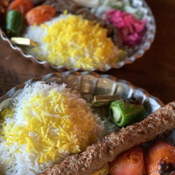 Olive & Lamb - Beef and Lamb kabob with saffron basmati rice - Mediterranean Near Me - Minneapolis, Minnesota