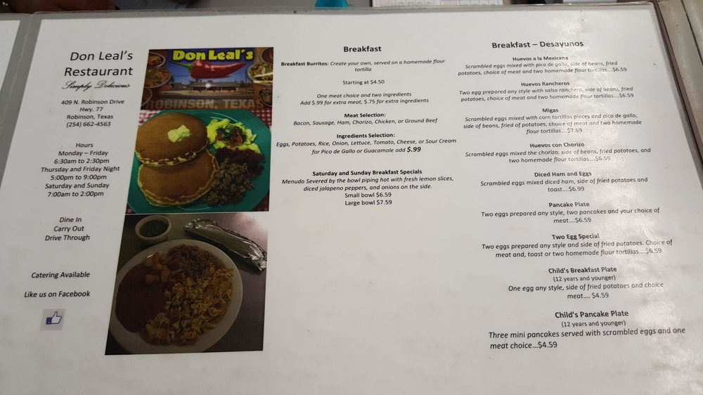 Don Leal's Mexican Restaurant — Mexican restaurant in Robinson