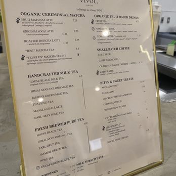 Vivot Craft Cafe - Menu posted everywhere!!! - Bubble Tea Near Me - Fullerton, California