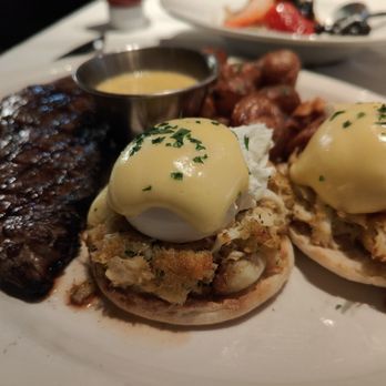 Old Ebbitt Grill - Eggs Chesapeake with New York strip as add-on. - Bars Near Me - Washington, DC, District of Columbia Old Ebbitt Grill - Eggs Chesapeake with New York strip as add-on. - Bars Near Me - Washington, DC, District of Columbia