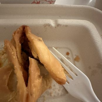 Trisara - I forgot to take a picture of them at the start because I was so hungry but here's the last half of the second samosa! - Asian Fusion Near Me - San Francisco, California Trisara - I forgot to take a picture of them at the start because I was so hungry but here's the last half of the second samosa! - Asian Fusion Near Me - San Francisco, California