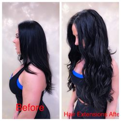 OC Hair Boutique - Before/After Natural Beaded Row Hair Extension