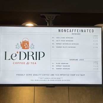 Le'Drip Coffee And Tea - Coffee & Tea Near Me - Houston, Texas