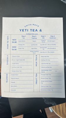 Yeti Tea & by null