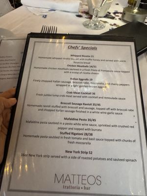 Menu photo 1 Matteo's Trattoria Boca Raton, FL Menu photo 1 Matteo's Trattoria Boca Raton, FL