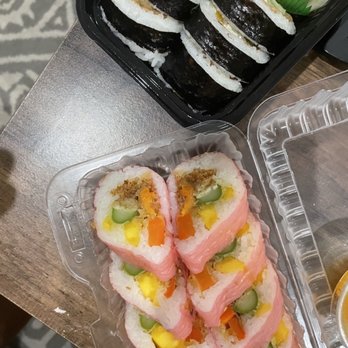 Oki Sushi - Veggie Tempura Roll Pink Lady Roll - Sushi Bars Near Me - San Francisco, California Oki Sushi - Veggie Tempura Roll Pink Lady Roll - Sushi Bars Near Me - San Francisco, California