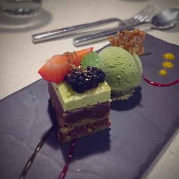 Minami - Green tea opera cake @Minami (Yaletown) - Japanese Near Me - Vancouver, British Columbia Minami - Green tea opera cake @Minami (Yaletown) - Japanese Near Me - Vancouver, British Columbia