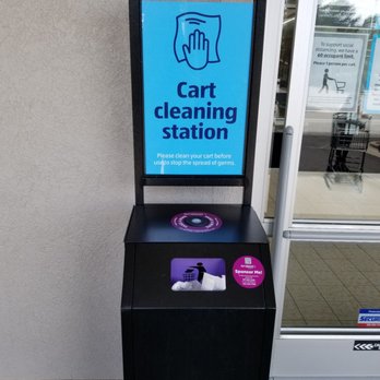 ALDI - The cart cleaning station full of dirty wipes and out of clean wipes - Grocery Near Me - Raleigh, North Carolina
