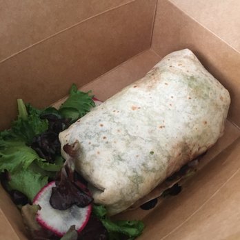 Aleli Mexican Restaurant - To go burrito (vegetarian) with a side of scrumptious salad. WOW!!! - New Mexican Cuisine Near Me - Brooklyn, New York