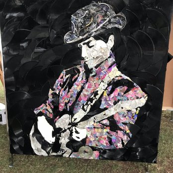 Beverly Hills Art Show - Recycled art of CD disks - Festivals Near Me - Beverly Hills, California
