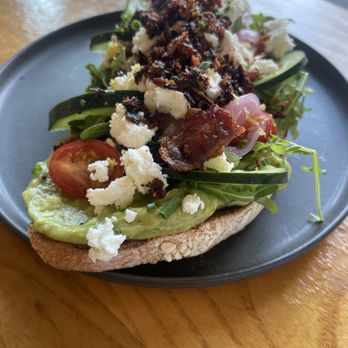KIT Coffee - Avocado Toast - added bacon on top - Coffee & Tea Near Me - Newport Beach, California