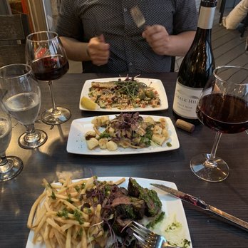 Rock's Landing - Wagyu steak frites & pan seared sea bream - very good - New American Near Me - Frankfort, Michigan Rock's Landing - Wagyu steak frites & pan seared sea bream - very good - New American Near Me - Frankfort, Michigan
