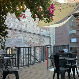 Shady and cool covered patio Shady and cool covered patio