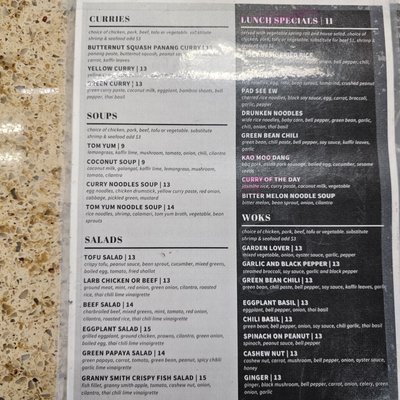 Menu photo 4 Grab Thai San Jose, CA