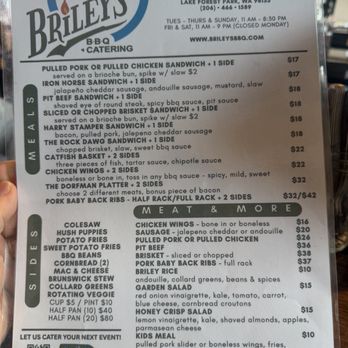 Brileys BBQ & Grill - Menu - Barbeque Near Me - Lake Forest Park, Washington