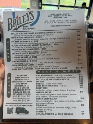 Menu photo 1 Brileys BBQ & Grill Lake Forest Park, WA