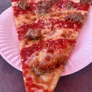 Maruca's Tomato Pies - Sausage slice - Pizza Near Me - Seaside Heights, New Jersey