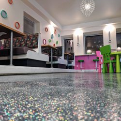 Toppings Frozen Yogurt - New Glitter Floors!