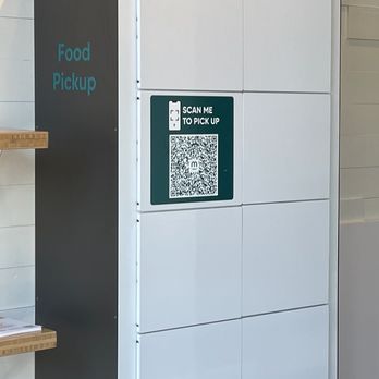 Crisp Salads - I LOVE THIS OPTION SO MUCH! Refrigerated pick up area- if you order online, scan the barcode and the locker opens up with your salads! - Salad Near Me - Portland, Oregon