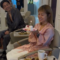 A surprise cake and song when Lavie Bella found out it was my wife's birthday. A surprise cake and song when Lavie Bella found out it was my wife's birthday.