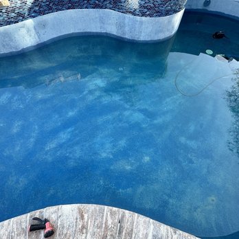 Clear Blue Pools - Discoloration after acid wash - Pool Cleaners Near Me - Daytona Beach, Florida