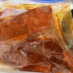 ALDI - Ernie's steak marinating.