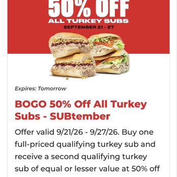 Capriotti's Sandwich Shop - Rewards coupon - Sandwiches Near Me - Granite Bay, California