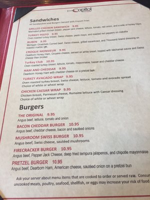Menu photo 6 Capitol Bistro & Bar Romulus, MI