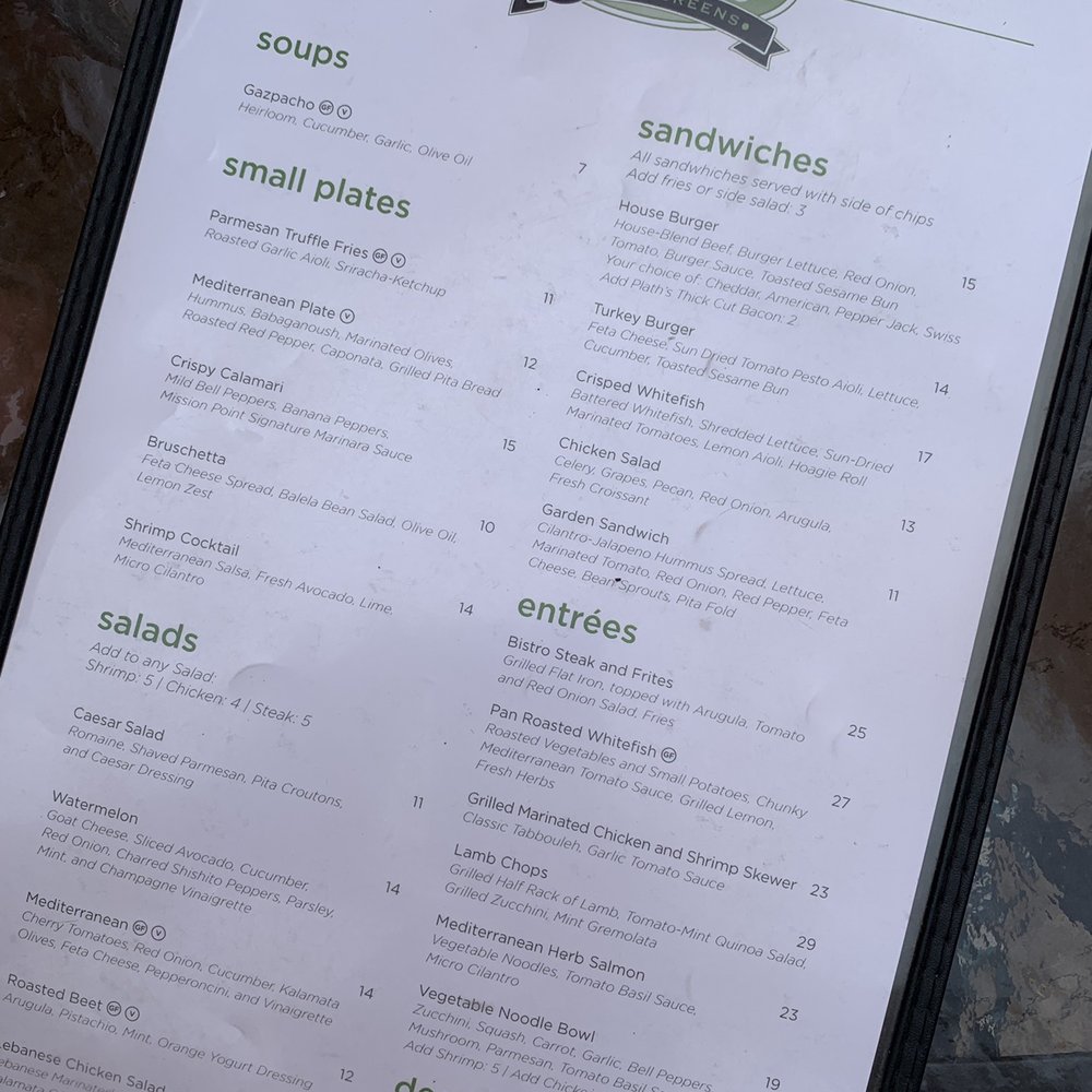Bistro On the Green - Menu - New American Near Me - Mackinac Island, Michigan