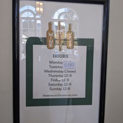 The Wine Vault - Hours (Apr. 2022)