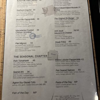 Zin American Bistro - Menu - American Near Me - Palm Springs, California Zin American Bistro - Menu - American Near Me - Palm Springs, California