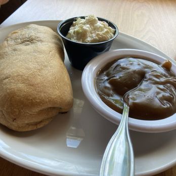Lock View Restaurant - Pastie with gravy and cole slaw - Seafood Near Me - Sault Ste. Marie, Michigan