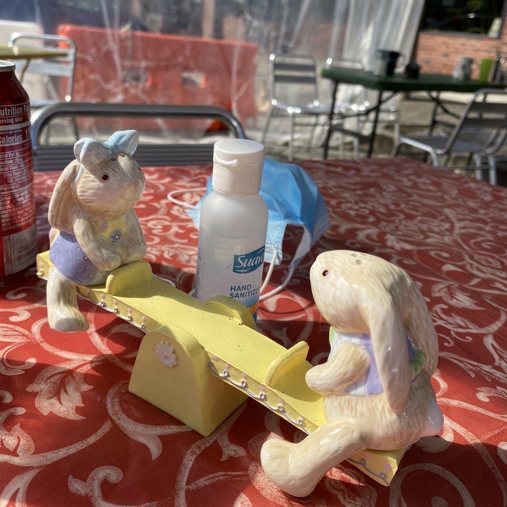 Scratch Kitchen & Catering - Each table has adorable salt and pepper shakers - Breakfast & Brunch Near Me - Newport, Rhode Island Scratch Kitchen & Catering - Each table has adorable salt and pepper shakers - Breakfast & Brunch Near Me - Newport, Rhode Island