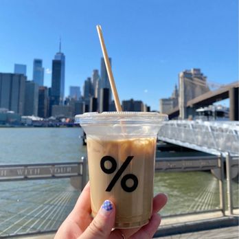 % Arabica - Iced Spanish oat milk latte - Coffee & Tea Near Me - Brooklyn, New York
