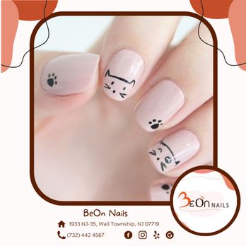 BeOn Nails - Ready to embrace your inner cat lover? Visit   for cute and purr-fect cat-themed nails. - Nail Salons Near Me - Wall, New Jersey