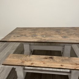 Rustic farmhouse table