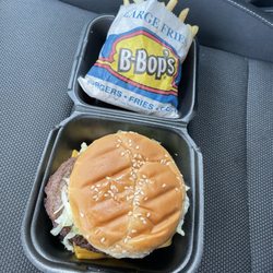 B-Bop's - 1/2 Lb Cheeseburger with side of fries