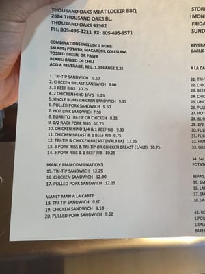 Menu photo 3 Thousand Oaks Meat Locker BBQ Thousand Oaks, CA Menu photo 3 Thousand Oaks Meat Locker BBQ Thousand Oaks, CA