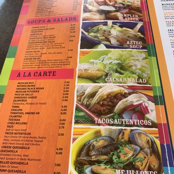 Fiesta Mexicana - Menu - Mexican Near Me - Myrtle Beach, South Carolina