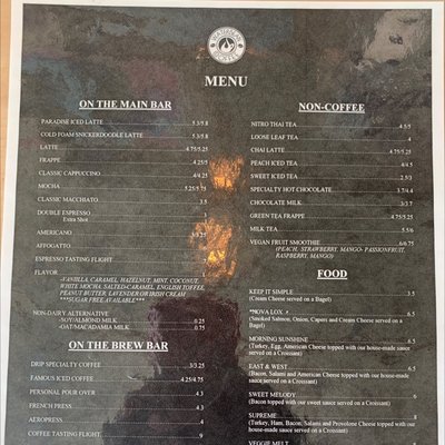 Menu photo 1 Waterbean Coffee Charlotte, NC