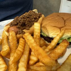 Spank’s Franks - Cheeseburger, chili dog