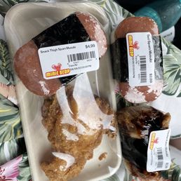 Spam musubi, fried chicken, and chicken katsu musubi (soooo good!)