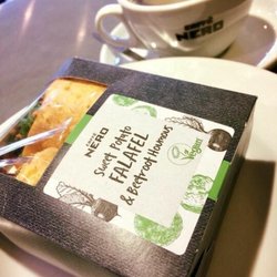 Caffè Nero - Falafel wrap & Americano coffee
