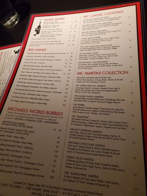 Menu photo 1 Michaels Cuisine Fort Worth, TX Menu photo 1 Michaels Cuisine Fort Worth, TX