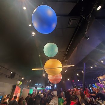 Clark Planetarium - Ceiling Decorations of the planets. - Planetarium Near Me - Salt Lake City, Utah