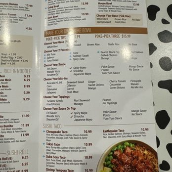 Ouka Sora - Menu - Poke Near Me - Chesapeake, Virginia