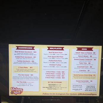 Hickory & Spice - Menu. - Barbeque Near Me - Orange, California Hickory & Spice - Menu. - Barbeque Near Me - Orange, California