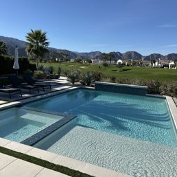 Pool with new tile Pool with new tile