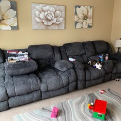 American Freight Furniture, Mattress, Appliance - As you can see the couches have not been destroyed or poorly taken care of this was taken 1/31/20 couches bought 10/19