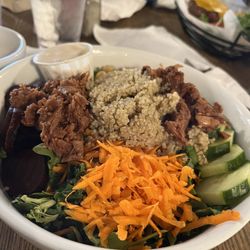 The Grapevine Cafe - Quinoa Kale Power Bowl with BBQ jackfruit